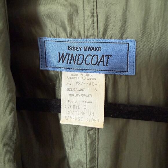 ISSEY MIYAKE Windcoat Vintage Nylon Coat Men's S made in Japan green‎ - Picture 3 of 7